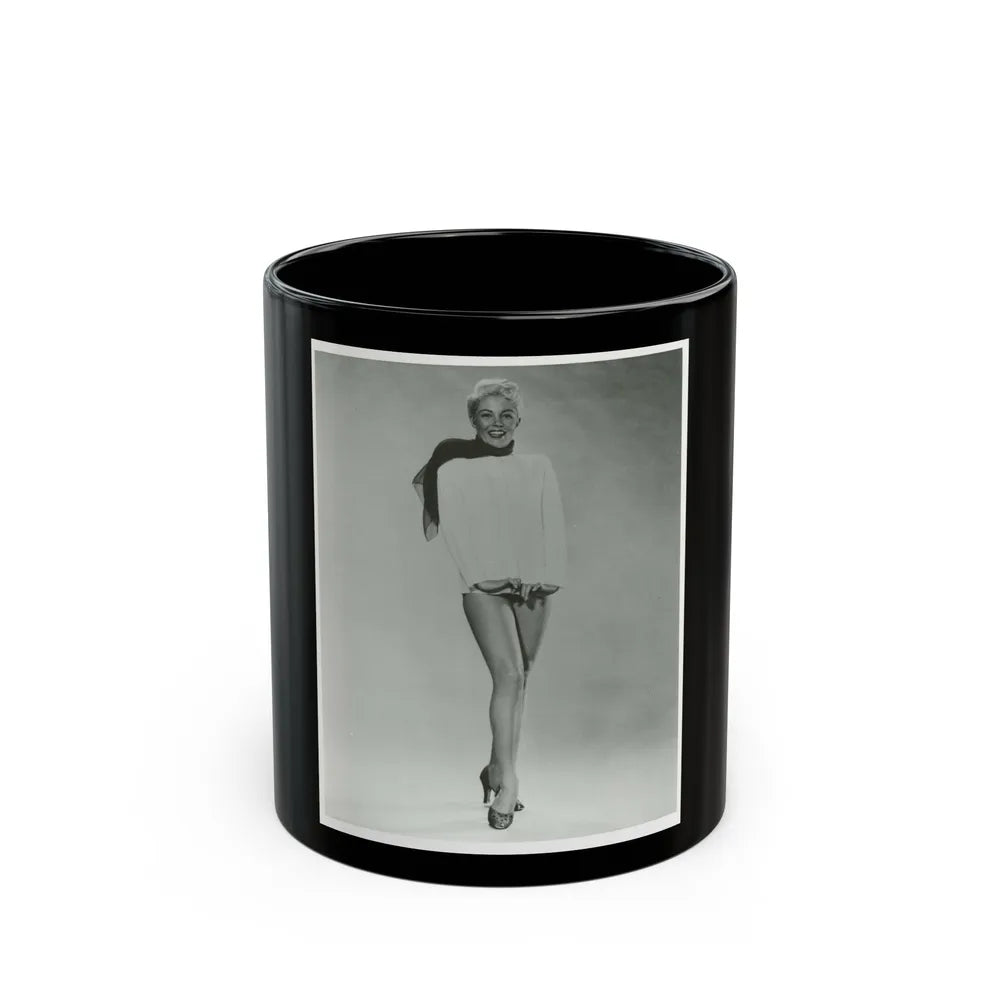 Sheree North #317 (Vintage Female Icon) Black Coffee Mug-11oz-Go Mug Yourself
