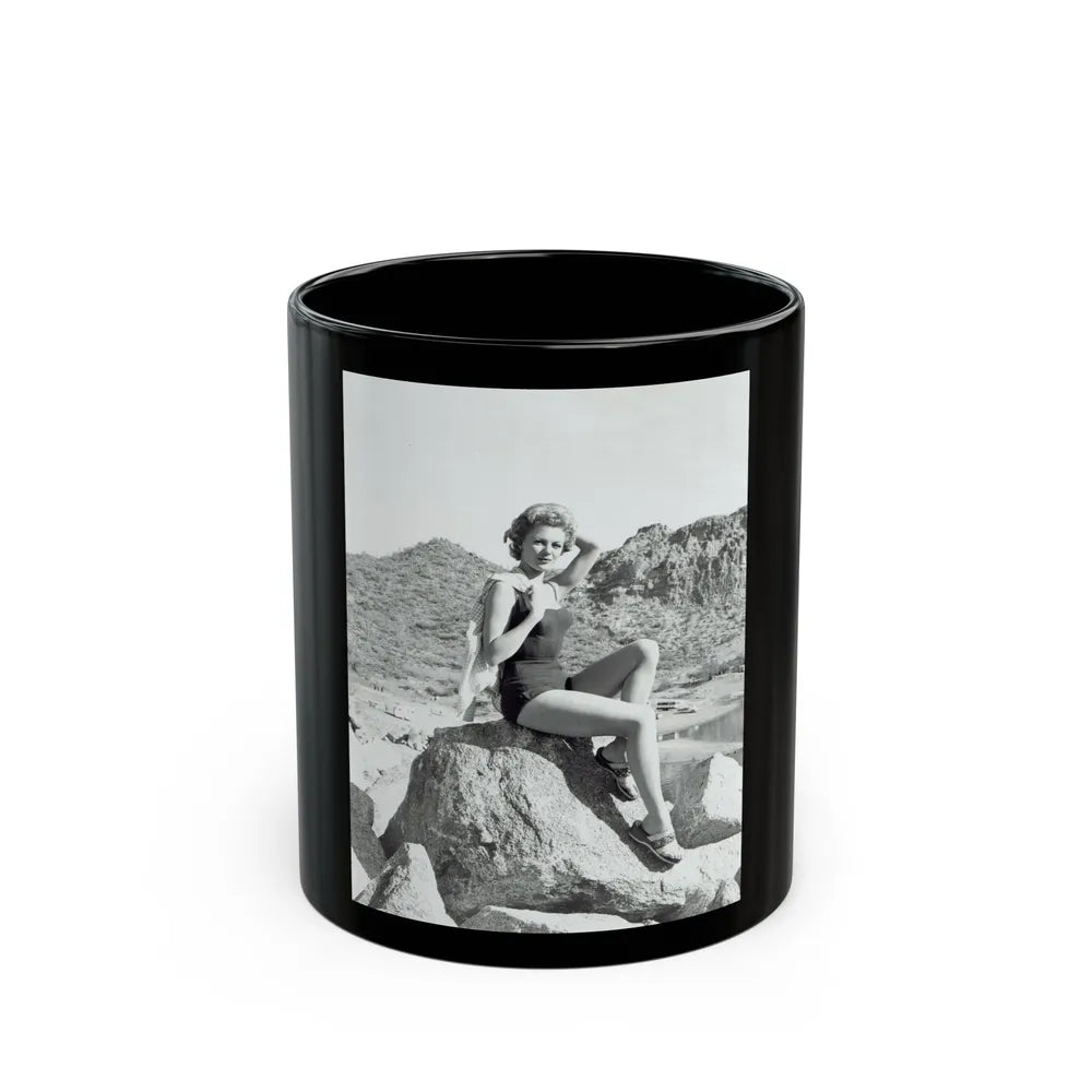 Sheree North #318 (Vintage Female Icon) Black Coffee Mug-11oz-Go Mug Yourself