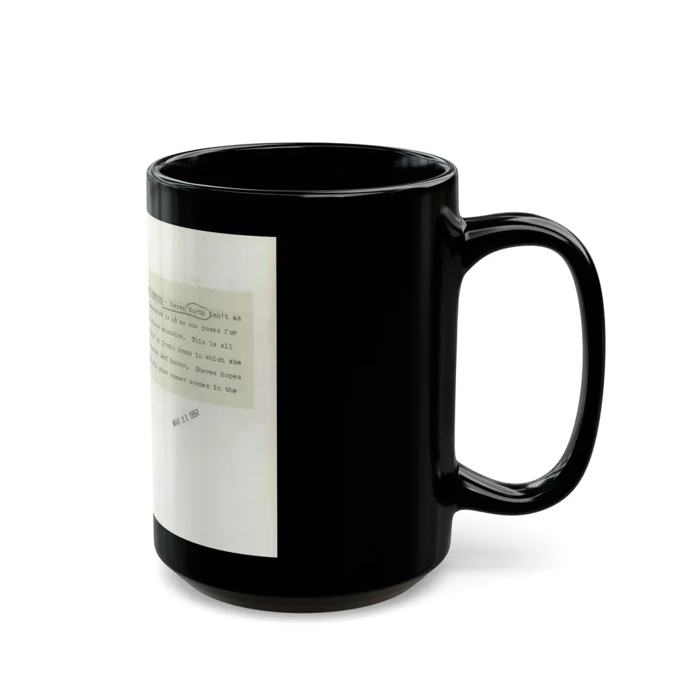 Sheree North #3181 (Vintage Female Icon) Black Coffee Mug-Go Mug Yourself