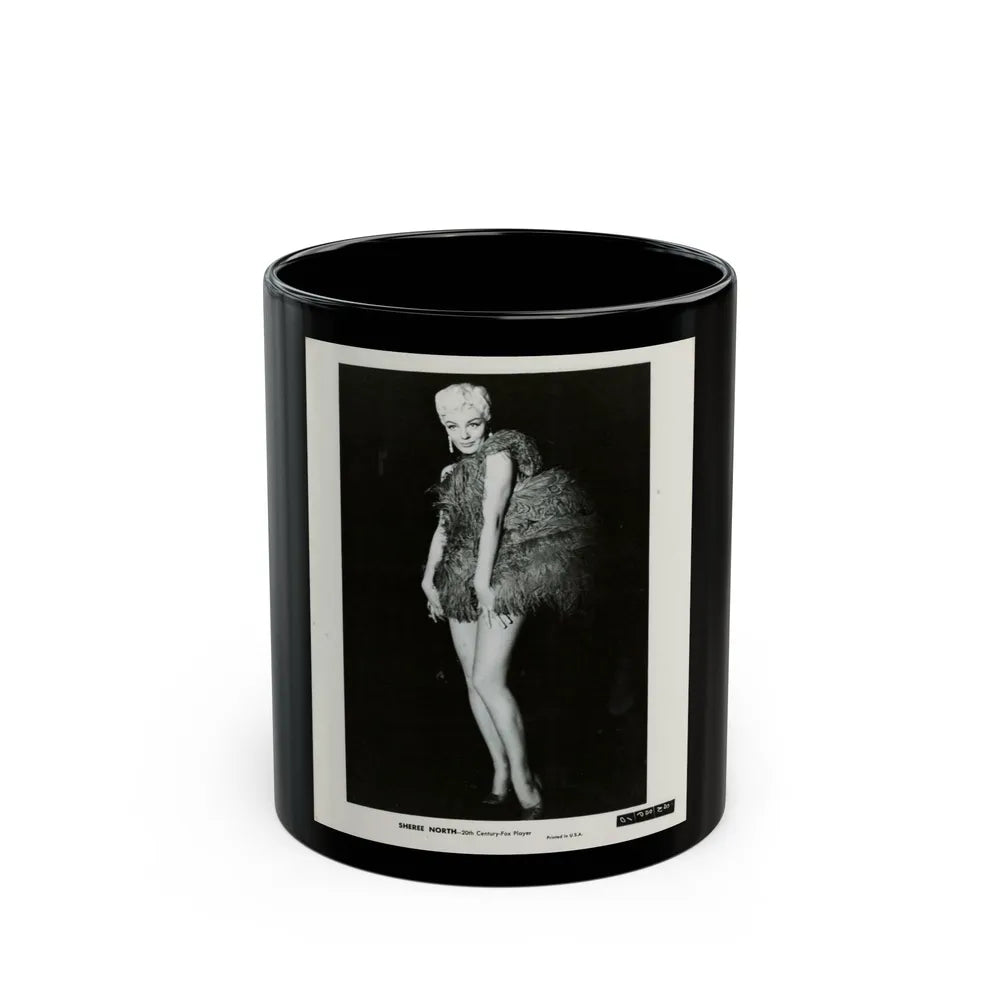 Sheree North #319 (Vintage Female Icon) Black Coffee Mug-11oz-Go Mug Yourself