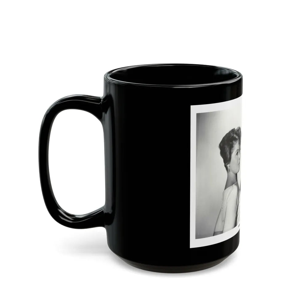 Sheree North #327 (Vintage Female Icon) Black Coffee Mug-Go Mug Yourself