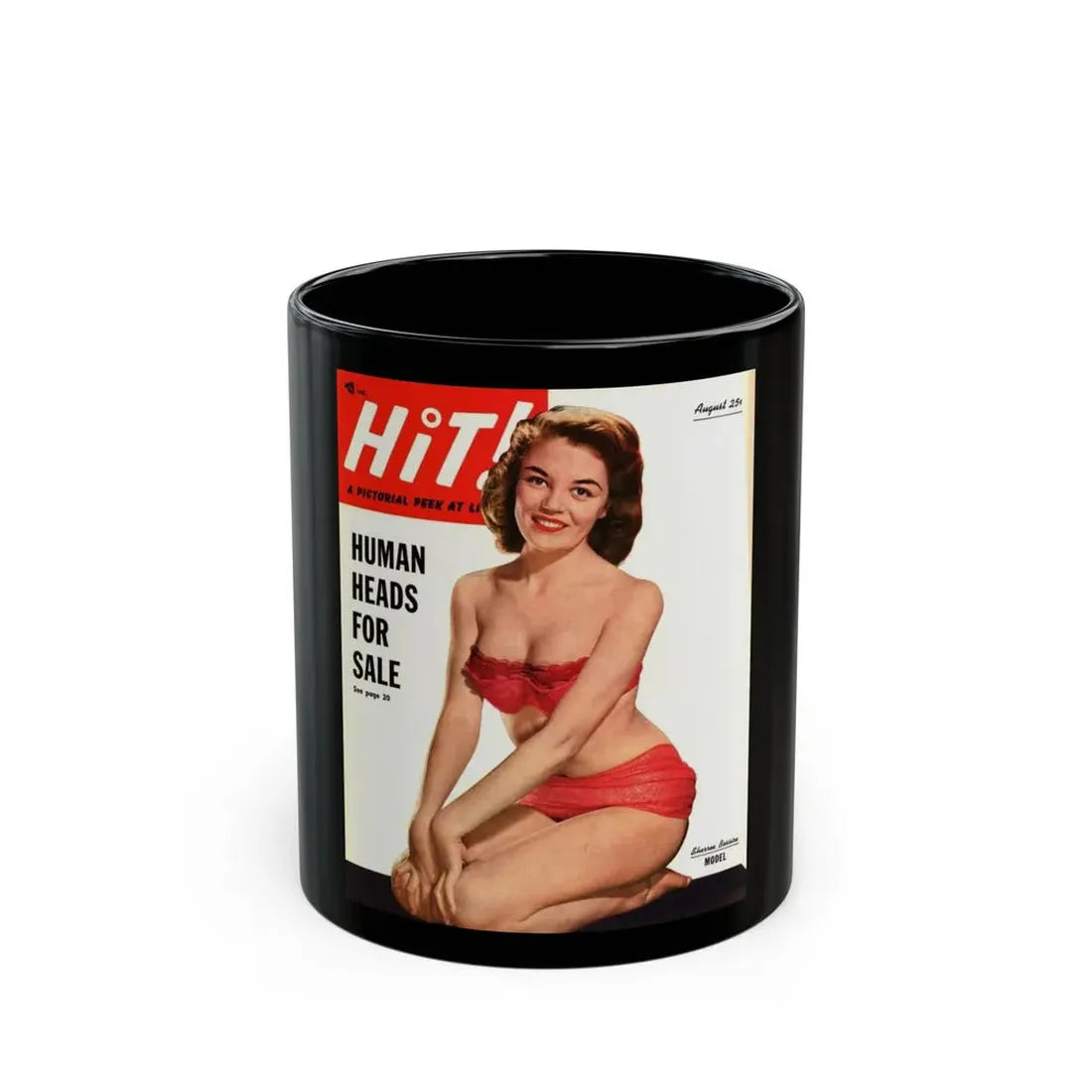 Sheree North #333 - Hit! Mag. Cover (Vintage Female Icon) Black Coffee Mug 11oz - Go Mug Yourself