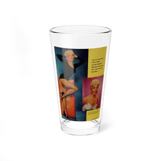 Sheree North #336 - 8x10.5 Mag. Page 2 Color Photos on Mag. Page with, 1 Full Pin-Up & 1 Smaller Glamour Head Shot from Movie Stars Parade Circa 50's (Vintage Female Icon) Pint Glass 16oz 16oz - Go Mug Yourself