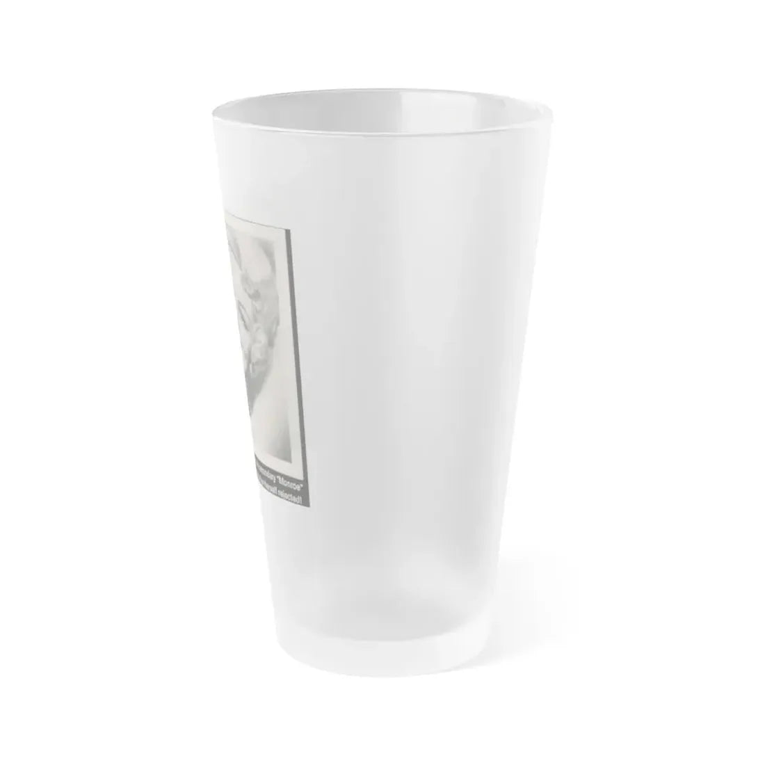 Sheree North #341 - 3x5 Small B&W Glamour Portriat Clipping with, Caption from 1950's Movie Star Magazine (Vintage Female Icon) Frosted Pint Glass 16oz - Go Mug Yourself
