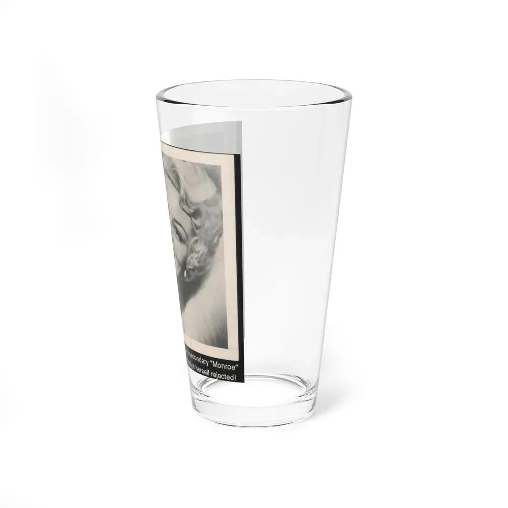 Sheree North #341 - 3x5 Small B&W Glamour Portriat Clipping with, Caption from 1950's Movie Star Magazine (Vintage Female Icon) Pint Glass 16oz - Go Mug Yourself