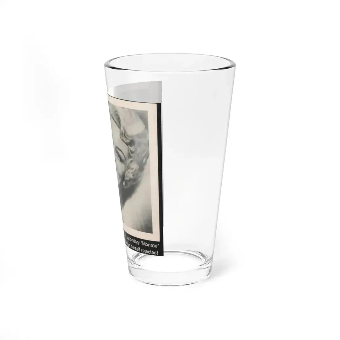 Sheree North #341 - 3x5 Small B&W Glamour Portriat Clipping with, Caption from 1950's Movie Star Magazine (Vintage Female Icon) Pint Glass 16oz - Go Mug Yourself