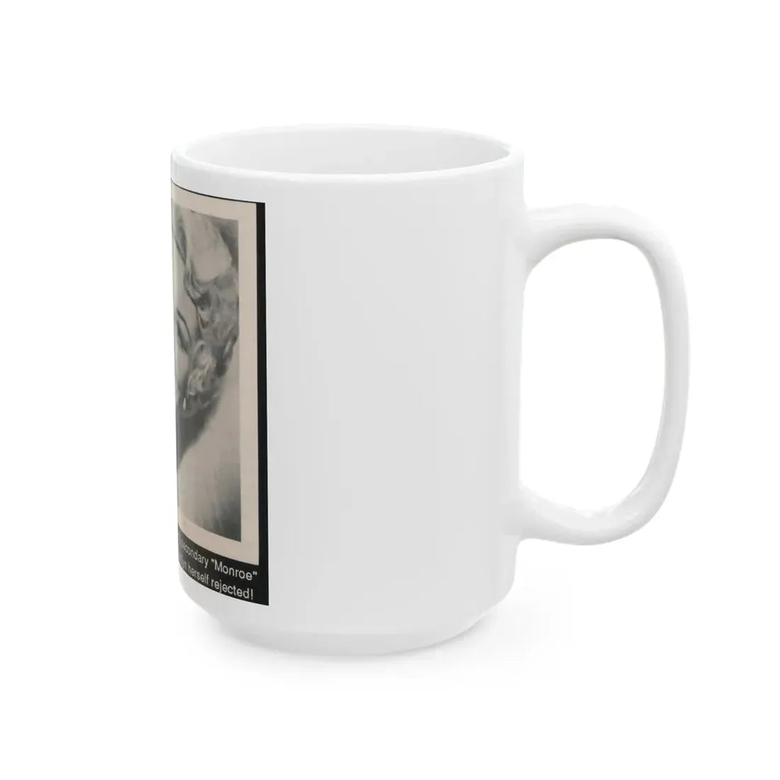 Sheree North #341 - 3x5 Small B&W Glamour Portriat Clipping with, Caption from 1950's Movie Star Magazine (Vintage Female Icon) White Coffee Mug - Go Mug Yourself
