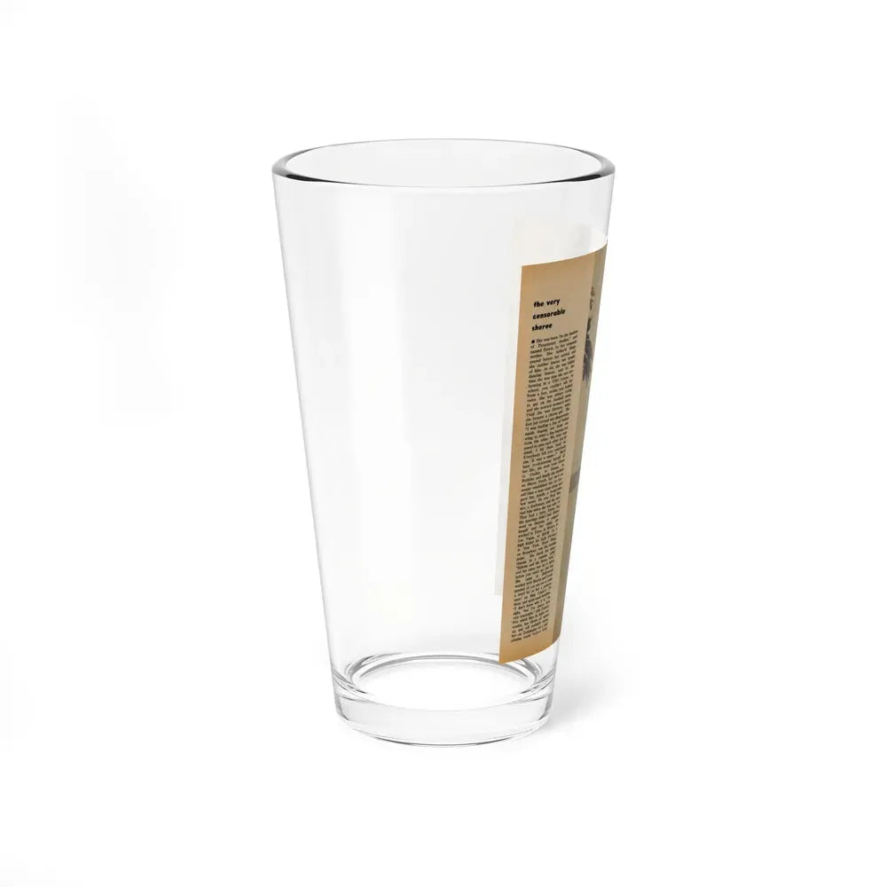 Sheree North #343 - 1 8x10 Page of B&W Glamour Photo with, Short Article from Movie Star Magazine Circa 1950's (Vintage Female Icon) Pint Glass 16oz - Go Mug Yourself