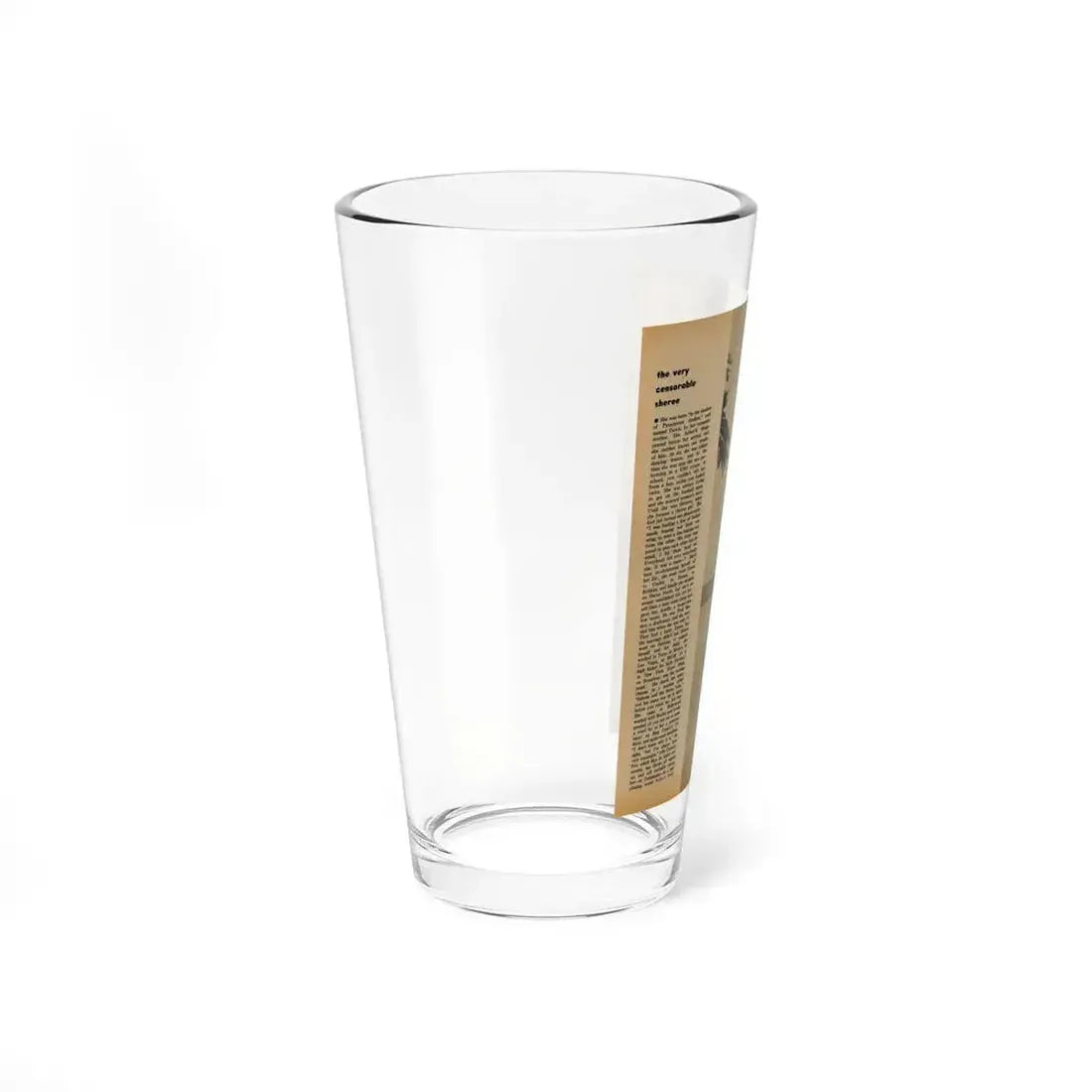 Sheree North #343 - 1 8x10 Page of B&W Glamour Photo with, Short Article from Movie Star Magazine Circa 1950's (Vintage Female Icon) Pint Glass 16oz - Go Mug Yourself