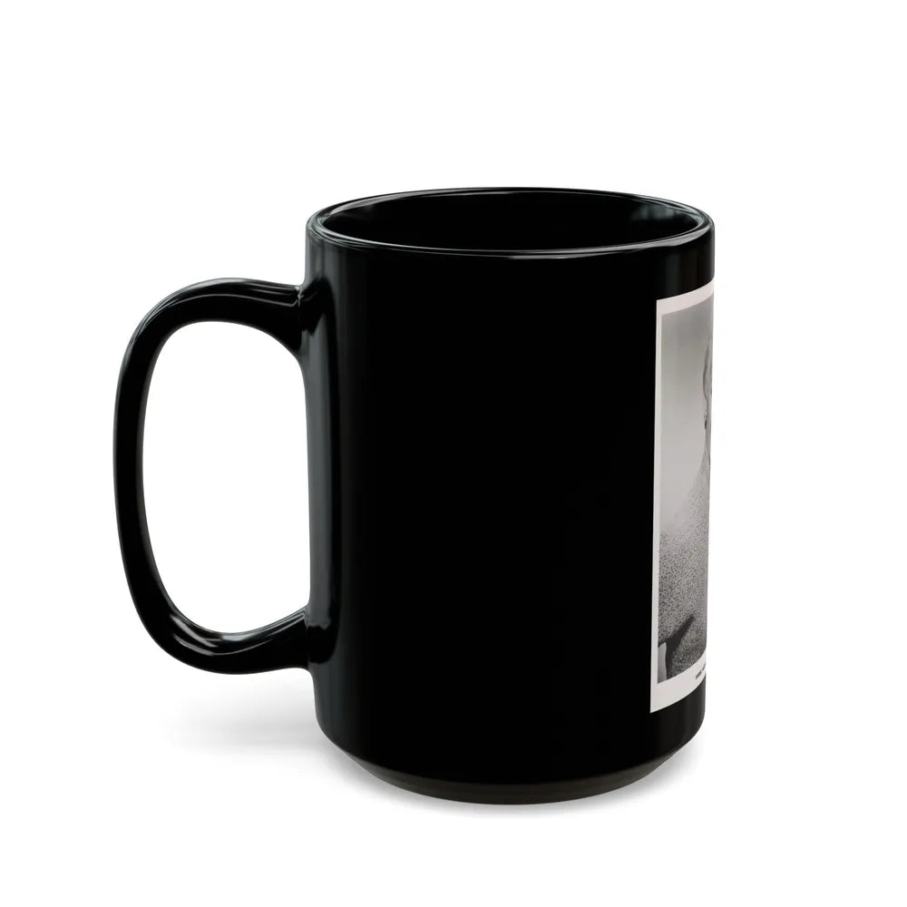 Sheree North #357 - 8x10 Vintage B&W Upper Body Photo (Vintage Female Icon) Black Coffee Mug-Go Mug Yourself
