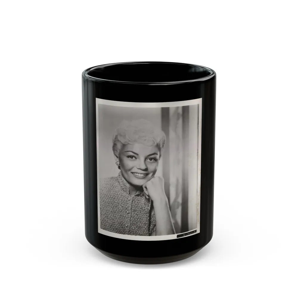 Sheree North #358 - 8x10 Vintage B&W Upper Body Photo (Vintage Female Icon) Black Coffee Mug-15oz-Go Mug Yourself
