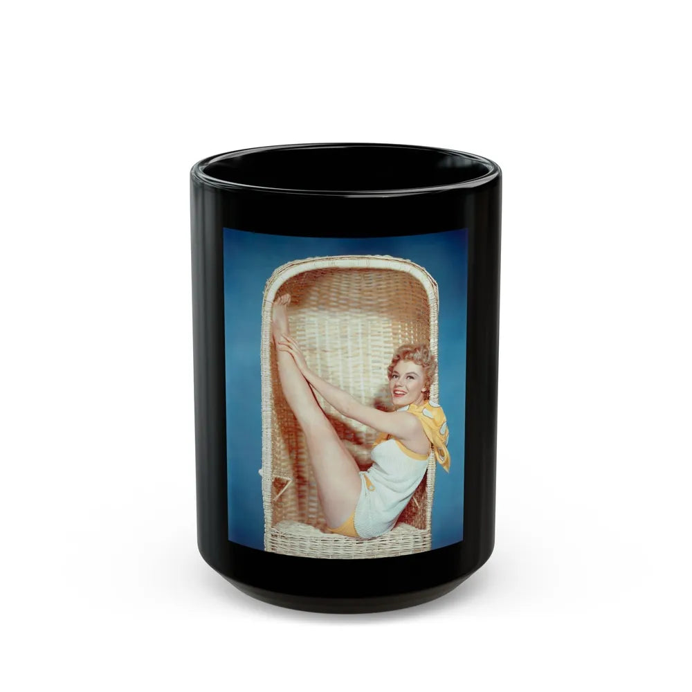 Sheree North #40 (Vintage Female Icon) Black Coffee Mug-15oz-Go Mug Yourself