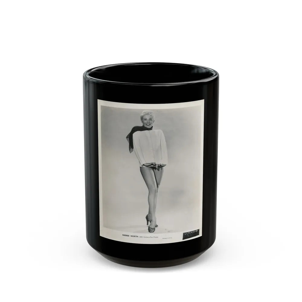 Sheree North #53 (Vintage Female Icon) Black Coffee Mug-15oz-Go Mug Yourself