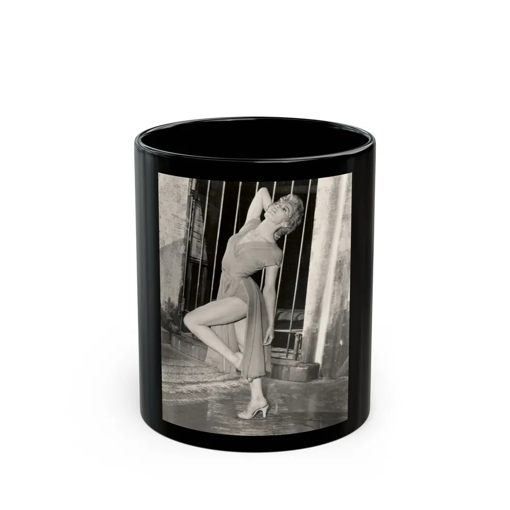 Sheree North #63 (Vintage Female Icon) Black Coffee Mug-11oz-Go Mug Yourself