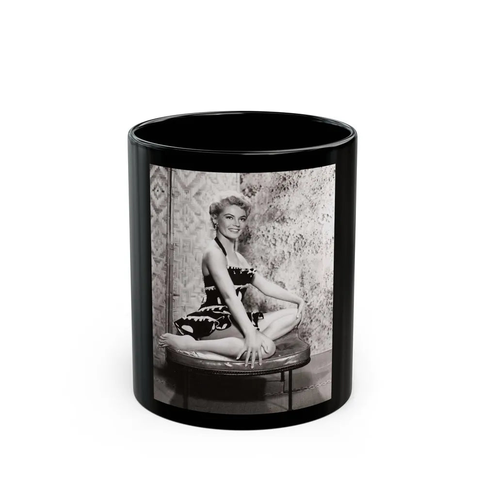Sheree North #671 (Vintage Female Icon) Black Coffee Mug-11oz-Go Mug Yourself