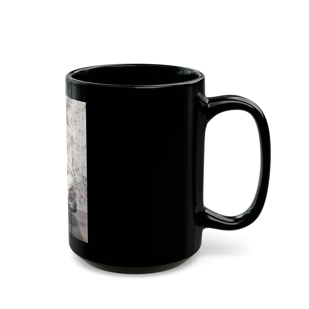 Sheree North #671 (Vintage Female Icon) Black Coffee Mug-Go Mug Yourself