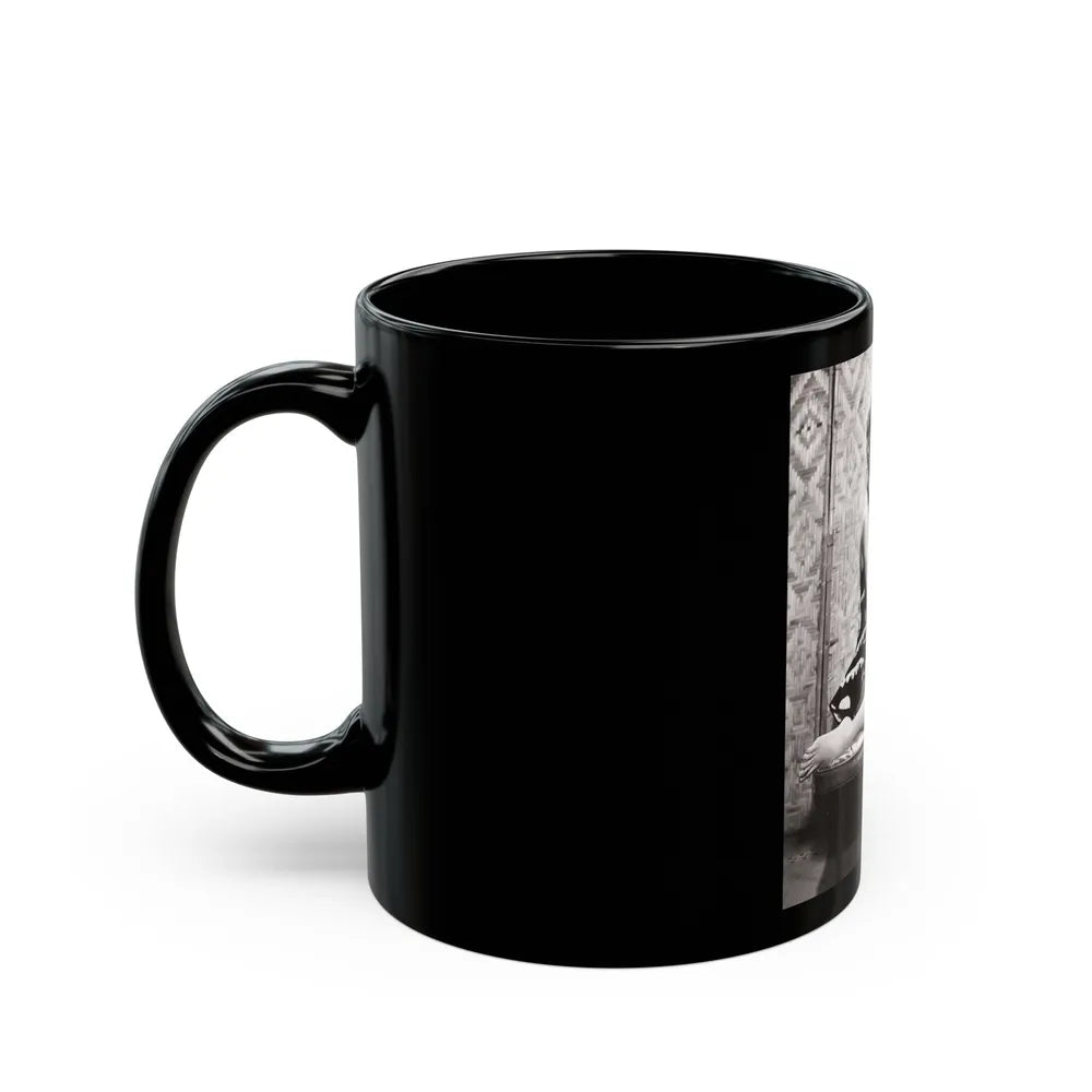 Sheree North #671 (Vintage Female Icon) Black Coffee Mug-Go Mug Yourself