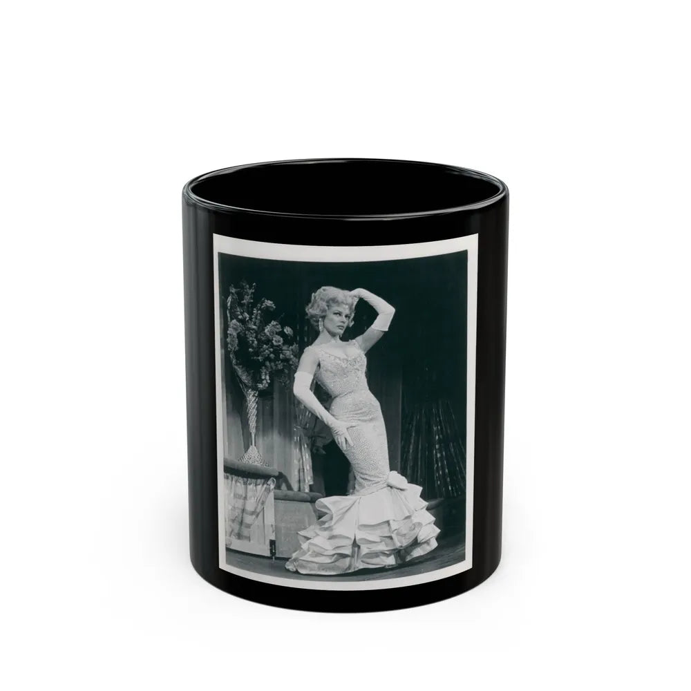 Sheree North #95 (Vintage Female Icon) Black Coffee Mug-11oz-Go Mug Yourself