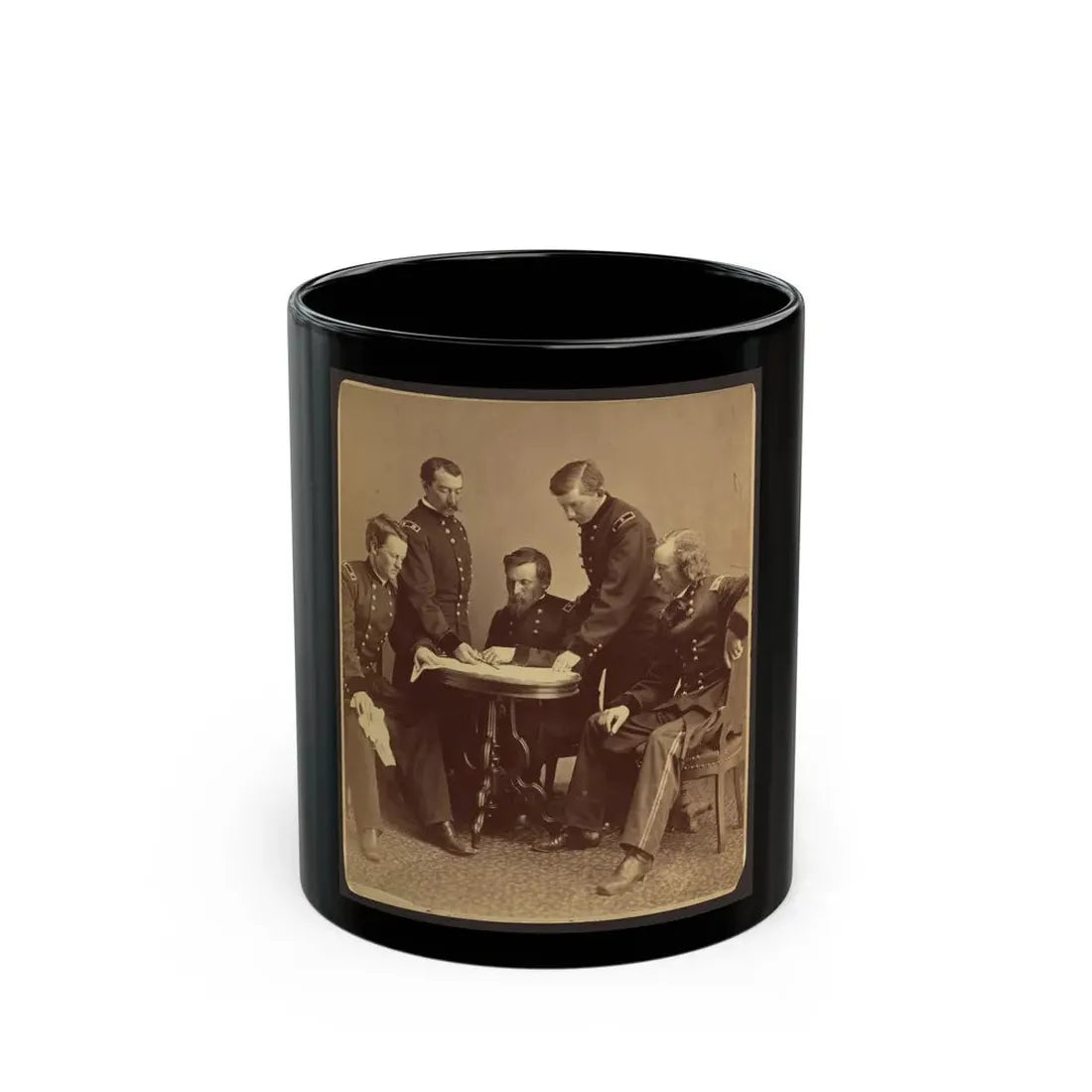 Sheridan And His Generals (U.S. Civil War) Black Coffee Mug 11oz - Go Mug Yourself