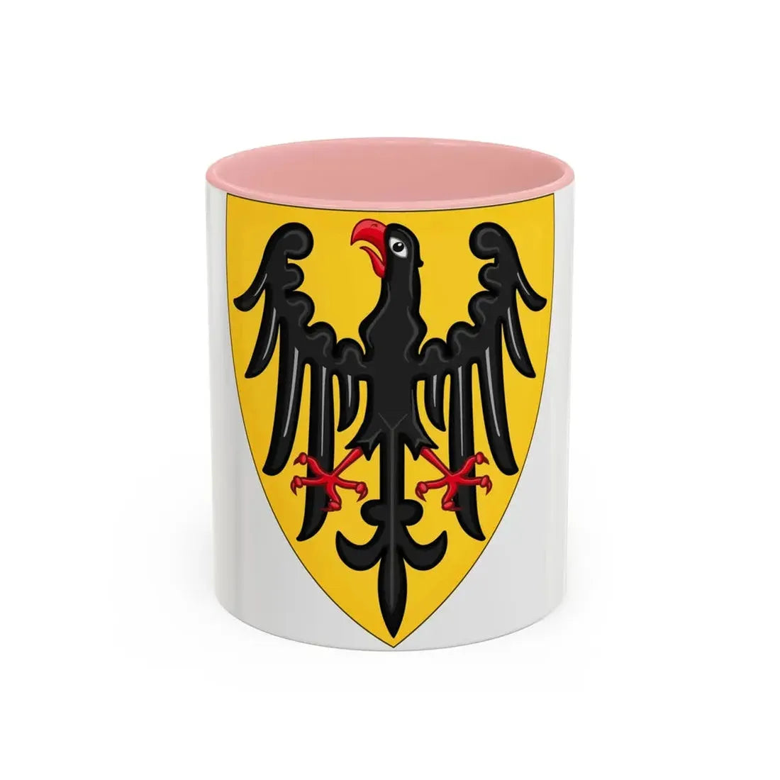 Shield and Coat of Arms of the Holy Roman Emperor (c.1200-c.1300) - Accent Coffee Mug 11oz Pink - Go Mug Yourself