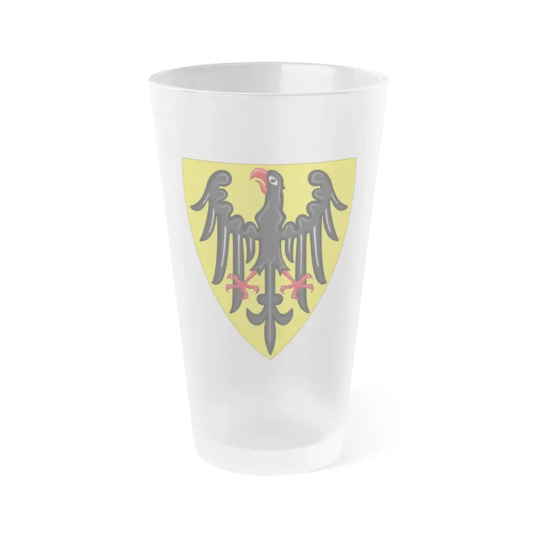 Shield and Coat of Arms of the Holy Roman Emperor (c.1200-c.1300) - Frosted Pint Glass 16oz 16oz Frosted - Go Mug Yourself