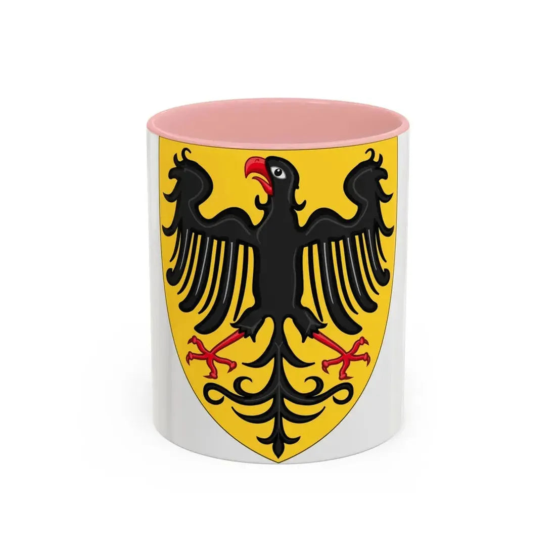 Shield and Coat of Arms of the Holy Roman Emperor (c.1300-c.1400) - Accent Coffee Mug 11oz Pink - Go Mug Yourself