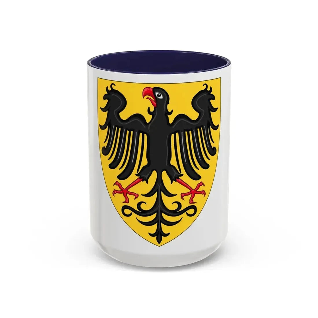 Shield and Coat of Arms of the Holy Roman Emperor (c.1300-c.1400) - Accent Coffee Mug 15oz Navy - Go Mug Yourself