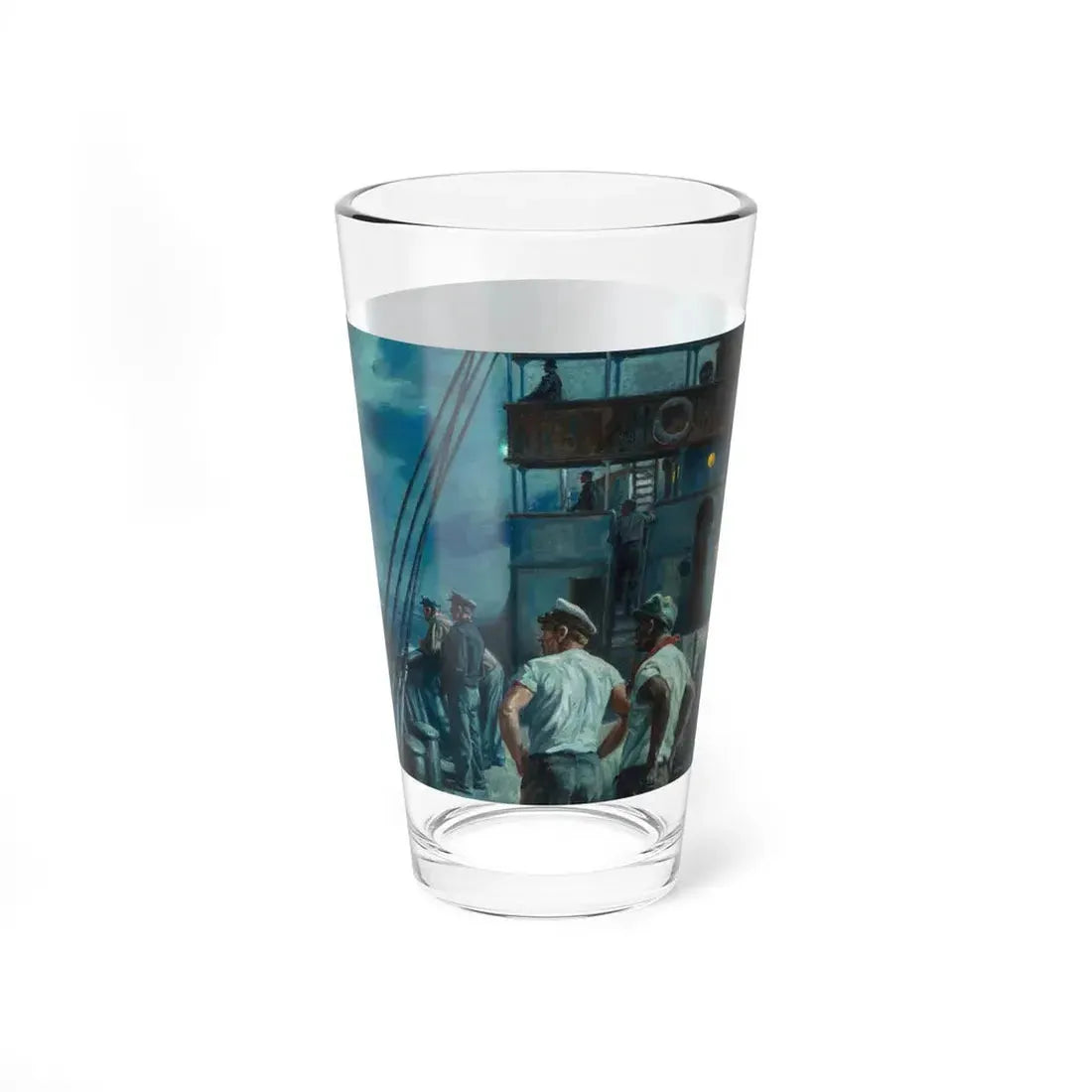 Ship Passing in the Night (Magazine Illustration) Pint Glass 16oz - Go Mug Yourself