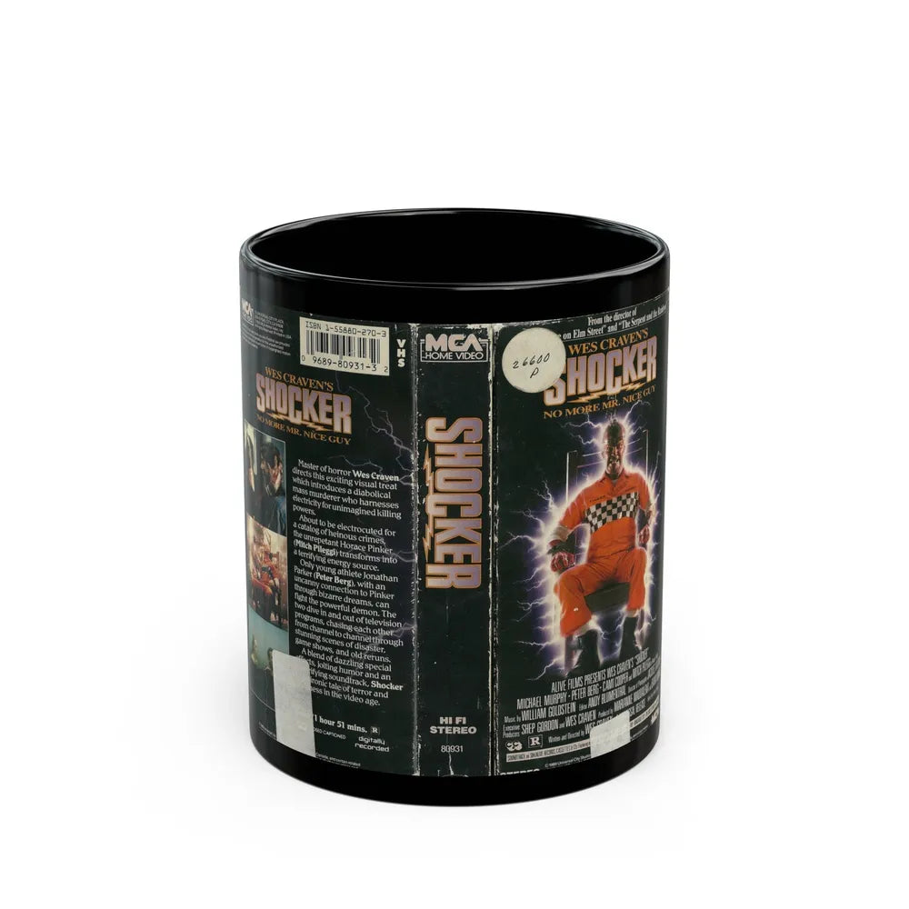 SHOCKER (VHS COVER) - Black Coffee Mug-11oz-Go Mug Yourself