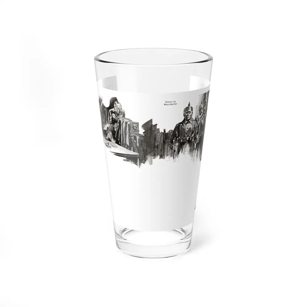 Shoot and Be Damned, part 2, Liberty, July 9, 1932 (Magazine Illustration) Pint Glass 16oz 16oz - Go Mug Yourself