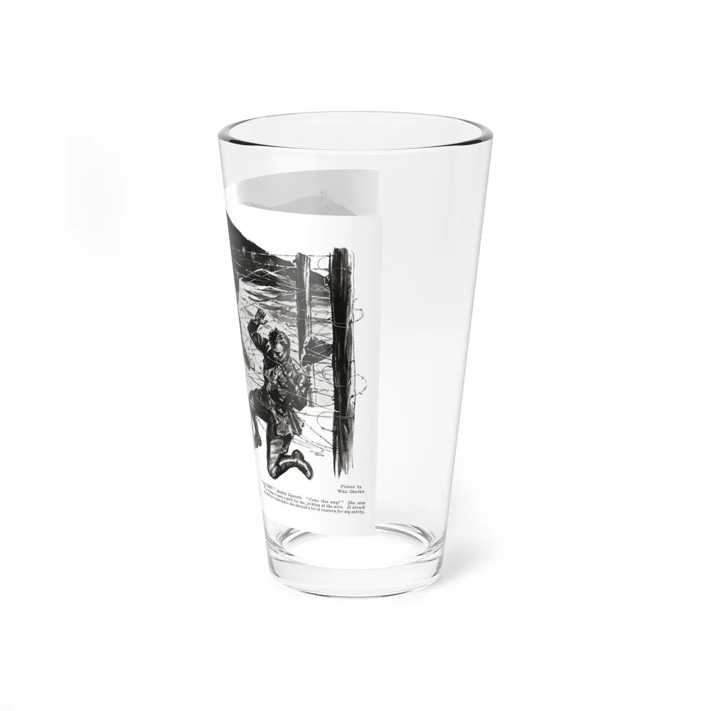 Shoot and Be Damned, part 6, Liberty, August 6, 1932 (Magazine Illustration) Pint Glass 16oz - Go Mug Yourself