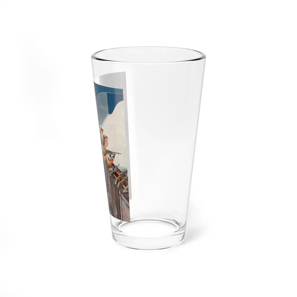 Shooting Gallery, The Saturday Evening Post cover, September 12, 1953 (Magazine Illustration) Pint Glass 16oz - Go Mug Yourself