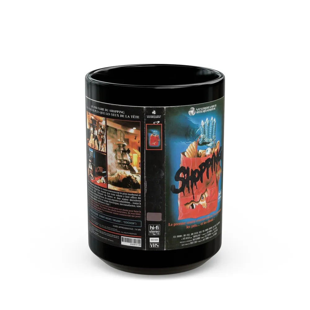 SHOPPING (VHS COVER) - Black Coffee Mug-15oz-Go Mug Yourself