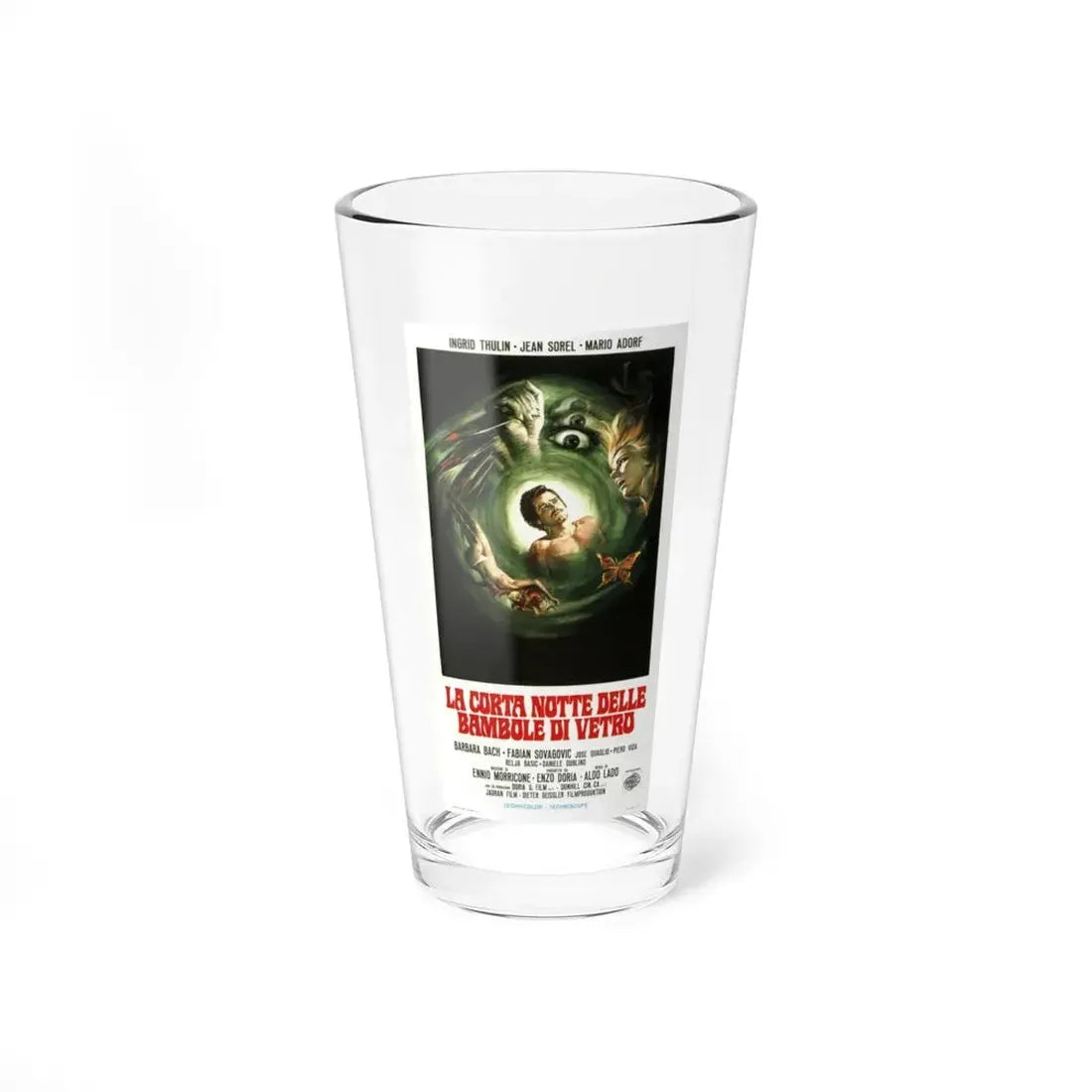 SHORT NIGHT OF GLASS DOLLS (ITALIAN) 1971 Movie Poster - Pint Glass 16oz 16oz - Go Mug Yourself