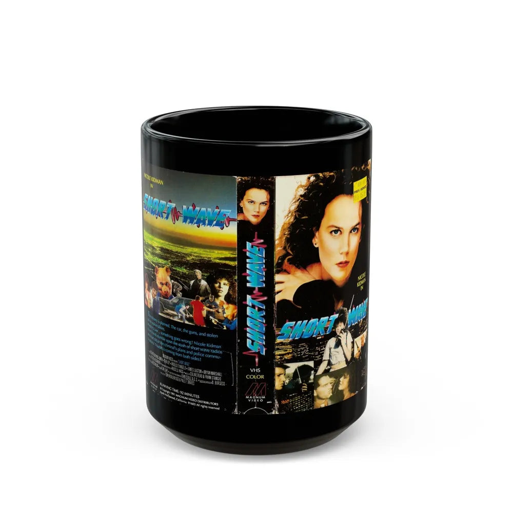 SHORT WAVE (VHS COVER) - Black Coffee Mug-15oz-Go Mug Yourself