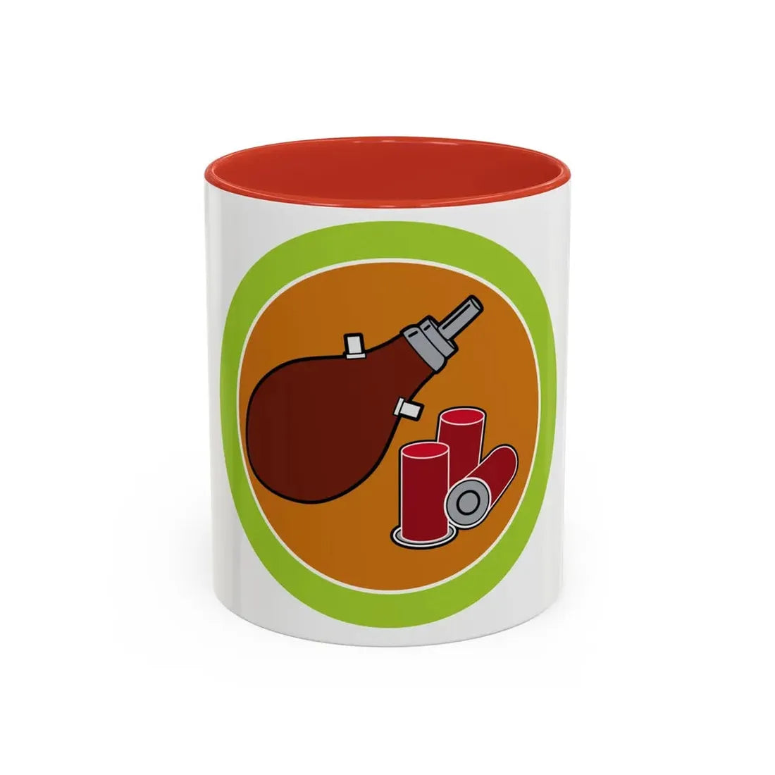 Shotgun Shooting (Boy Scout Merit Badge) Accent Coffee Mug 11oz Red - Go Mug Yourself
