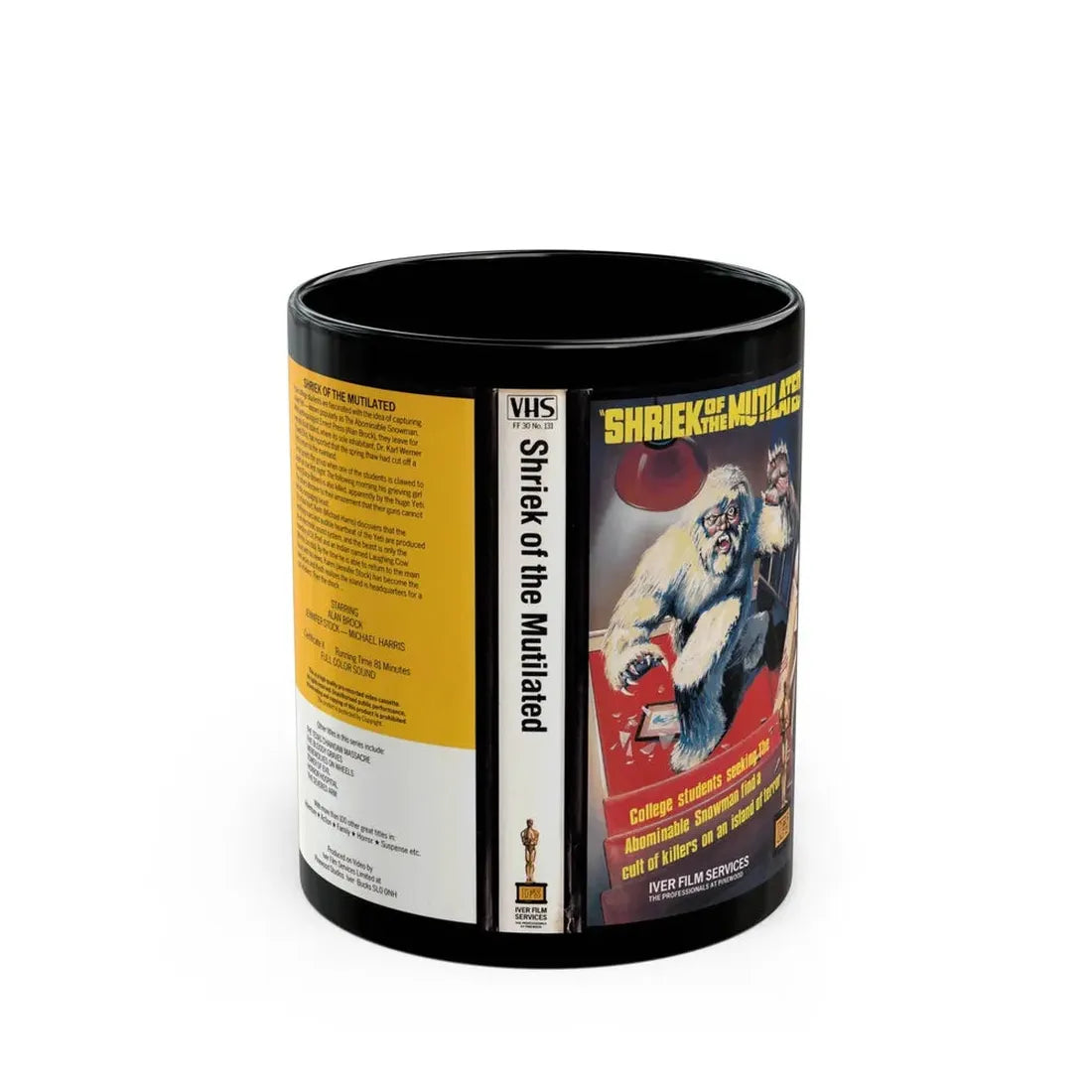 SHRIEK OF THE MUTILATED (VHS COVER) - Black Coffee Mug 11oz - Go Mug Yourself