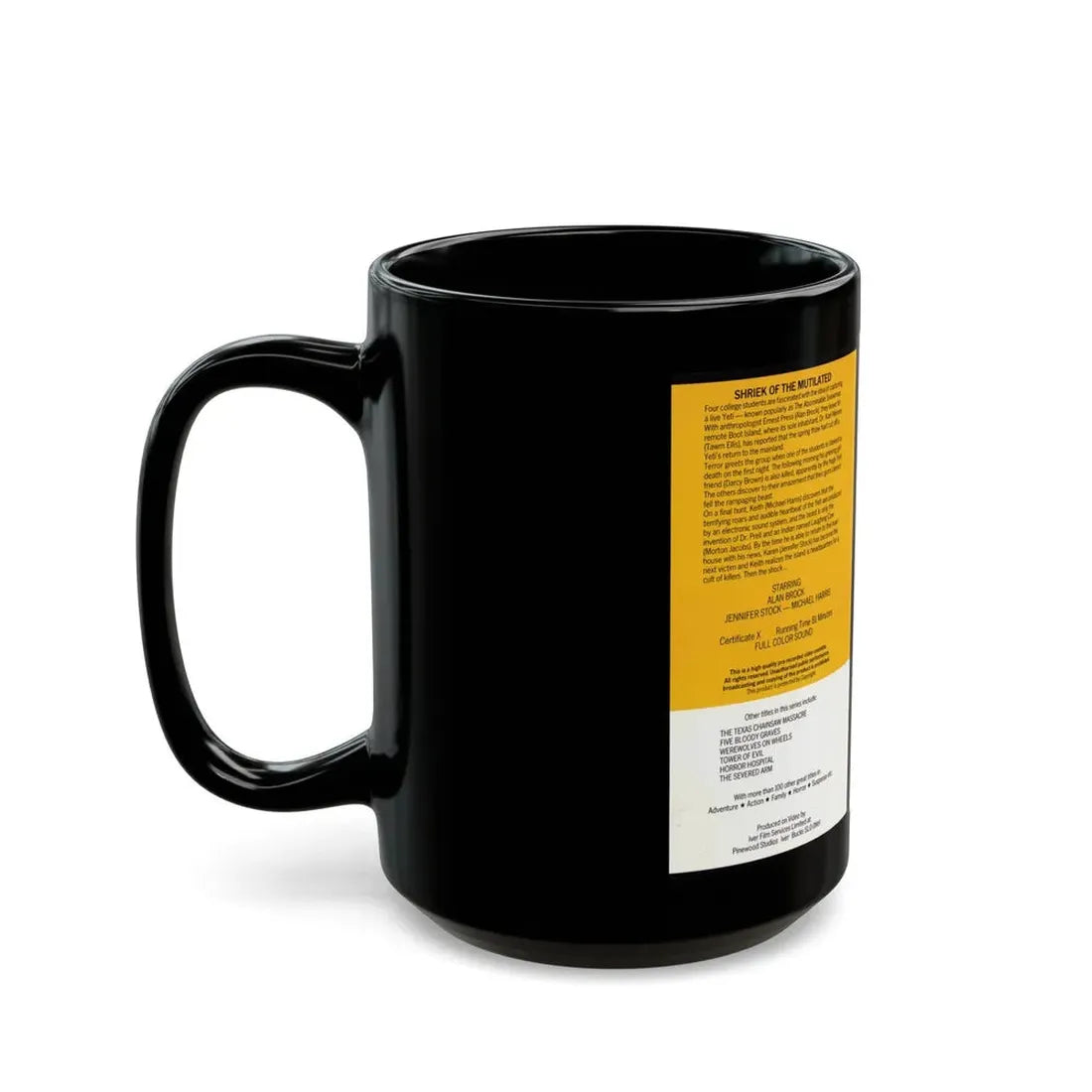 SHRIEK OF THE MUTILATED (VHS COVER) - Black Coffee Mug - Go Mug Yourself