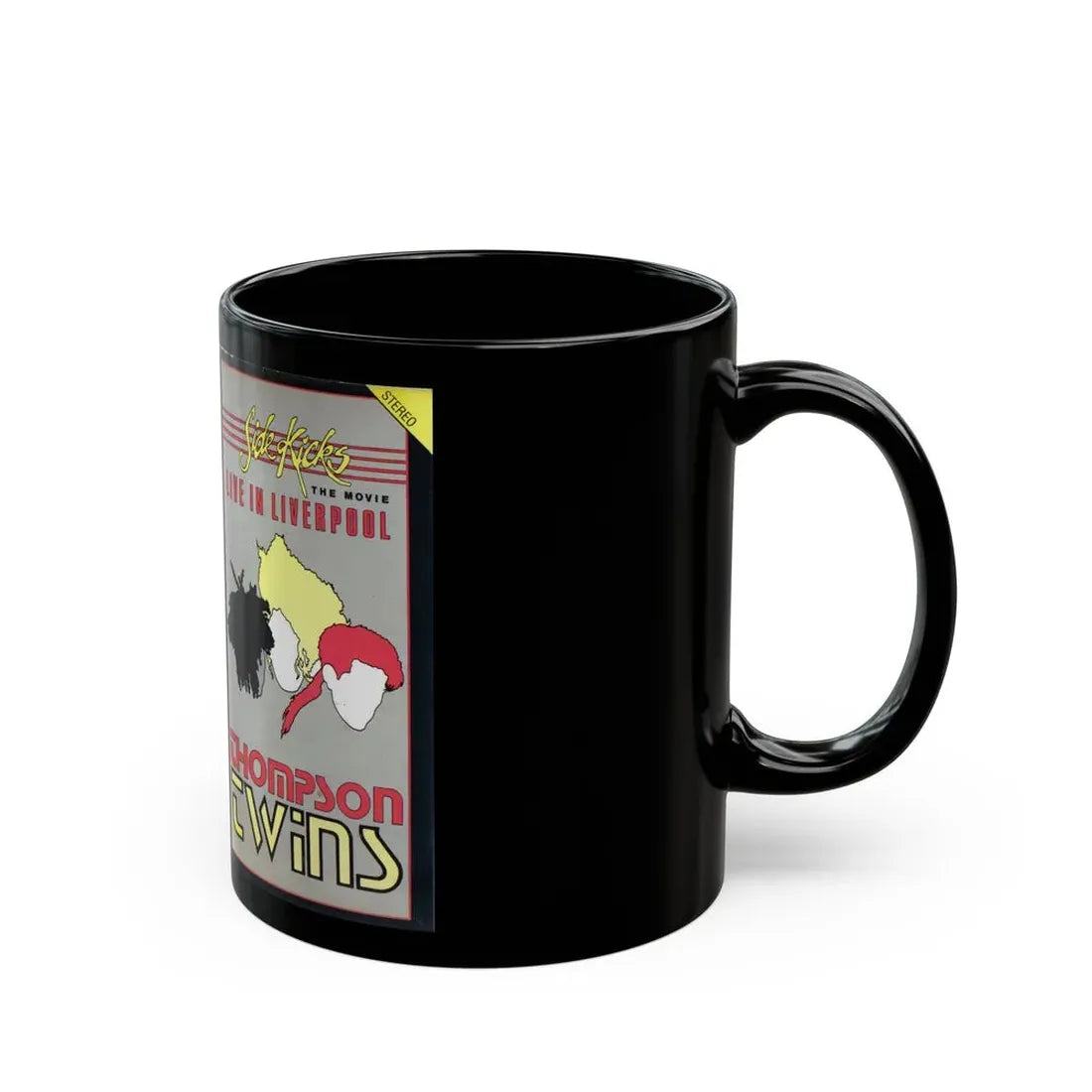 SIDE KICKS THE MOVIE THOMPSON TWINS (VHS COVER) - Black Coffee Mug - Go Mug Yourself