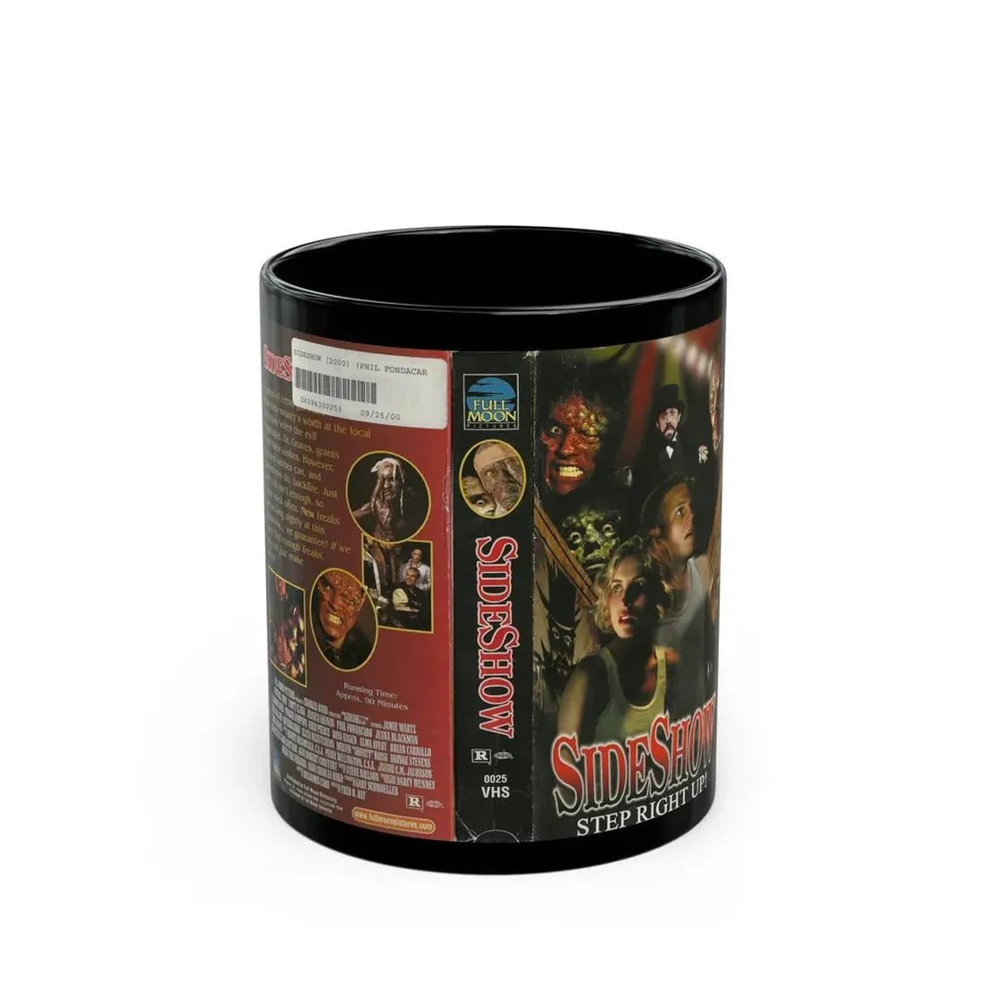 SIDESHOW FULL MOON PICTURES (VHS COVER) - Black Coffee Mug 11oz - Go Mug Yourself