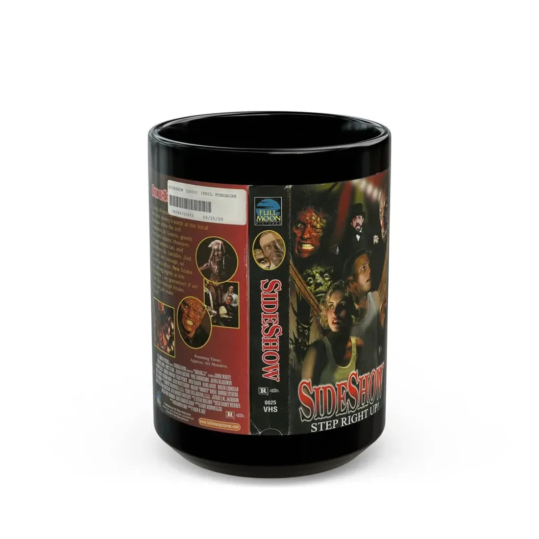 SIDESHOW FULL MOON PICTURES (VHS COVER) - Black Coffee Mug 15oz - Go Mug Yourself