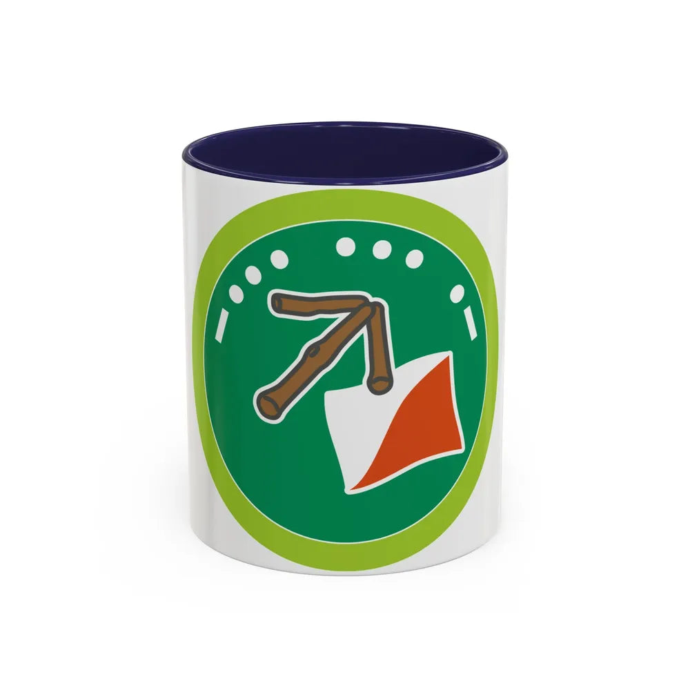 Sign Signal and Codes (Boy Scout Merit Badge) Accent Coffee Mug 11oz Navy - Go Mug Yourself