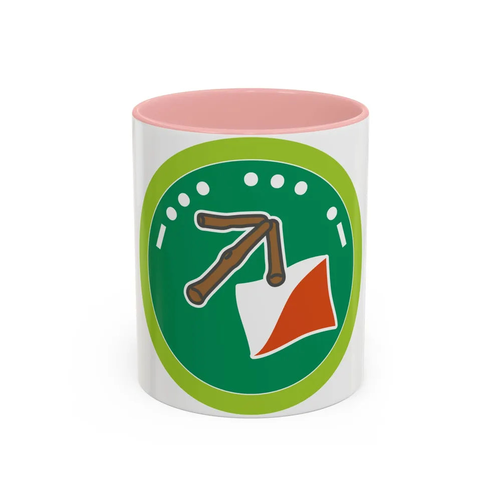 Sign Signal and Codes (Boy Scout Merit Badge) Accent Coffee Mug 11oz Pink - Go Mug Yourself