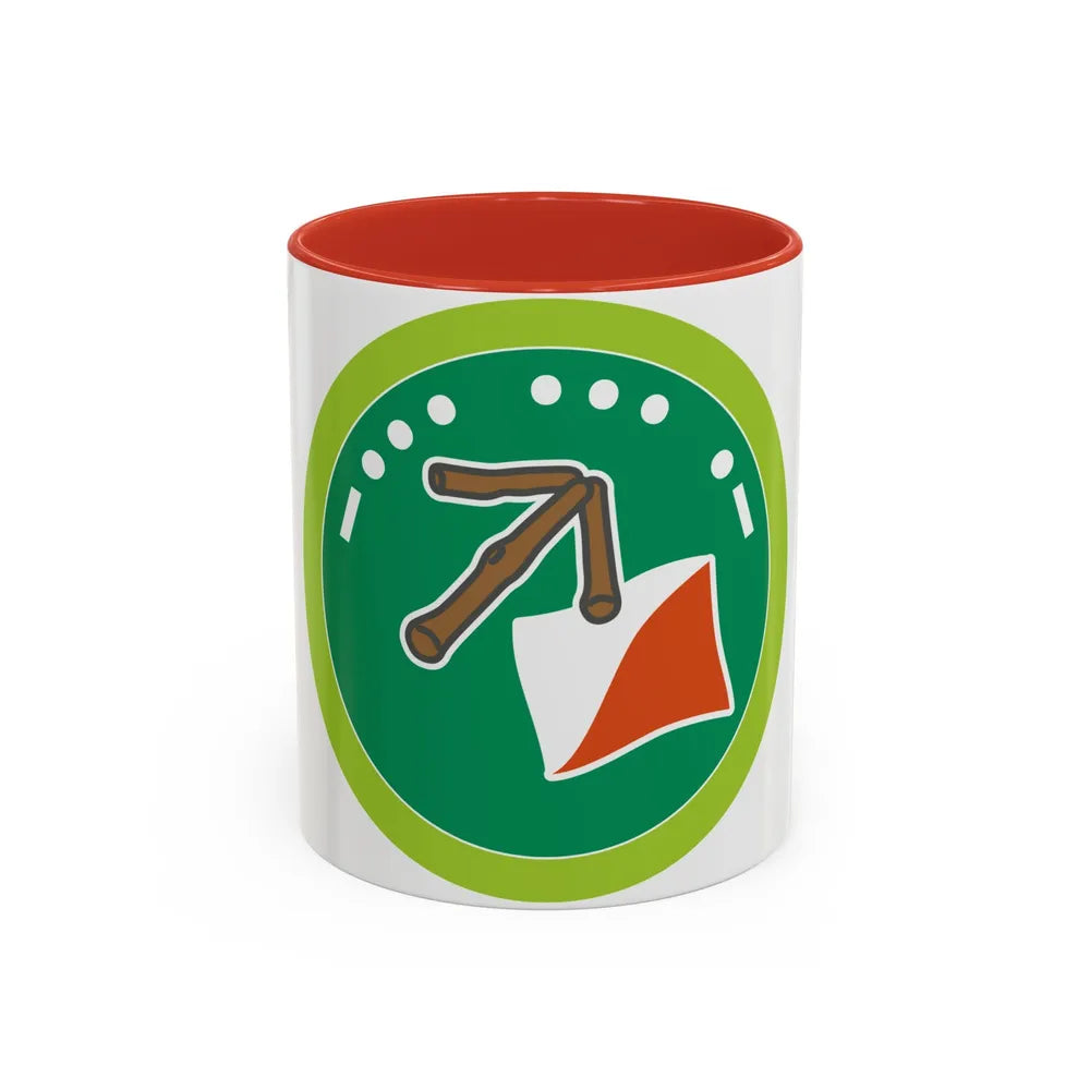 Sign Signal and Codes (Boy Scout Merit Badge) Accent Coffee Mug 11oz Red - Go Mug Yourself