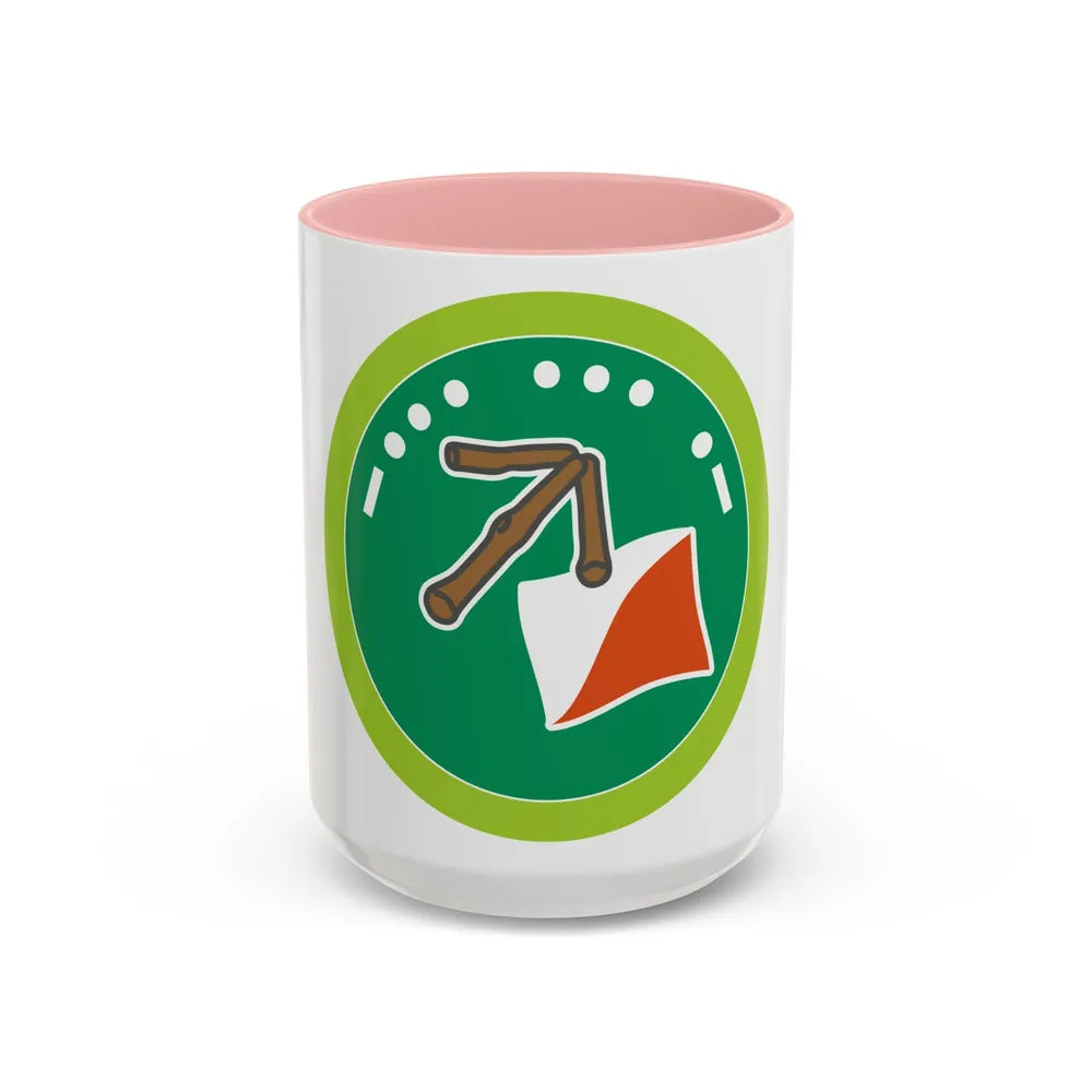 Sign Signal and Codes (Boy Scout Merit Badge) Accent Coffee Mug 15oz Pink - Go Mug Yourself
