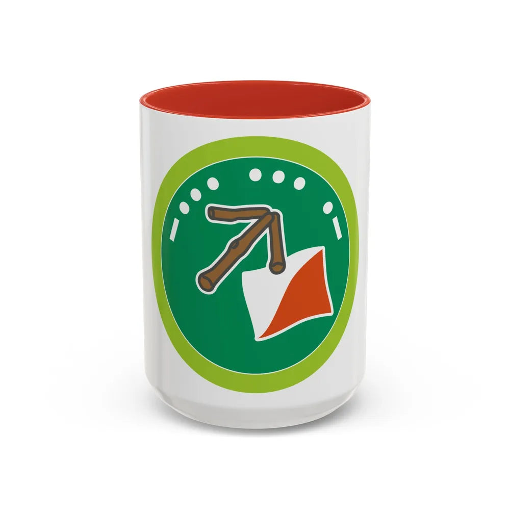 Sign Signal and Codes (Boy Scout Merit Badge) Accent Coffee Mug 15oz Red - Go Mug Yourself