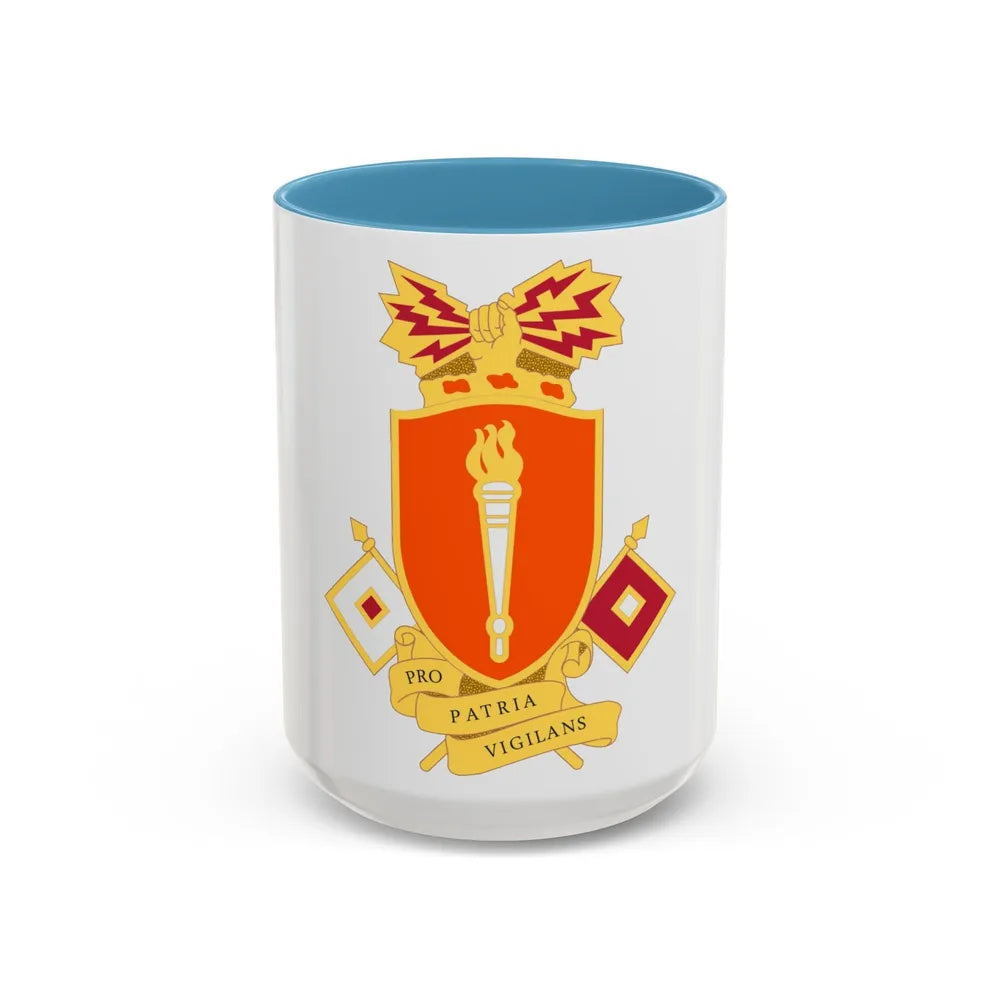 Signal Center and Fort Gordon and School 2 (U.S. Army) Accent Coffee Mug 15oz Light Blue - Go Mug Yourself