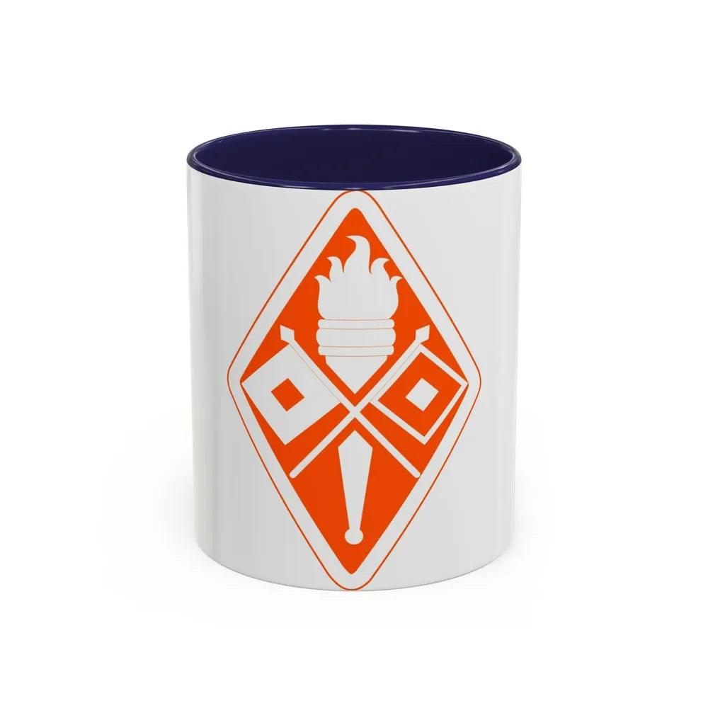 Signal Center and Fort Gordon and School (U.S. Army) Accent Coffee Mug 11oz Navy - Go Mug Yourself