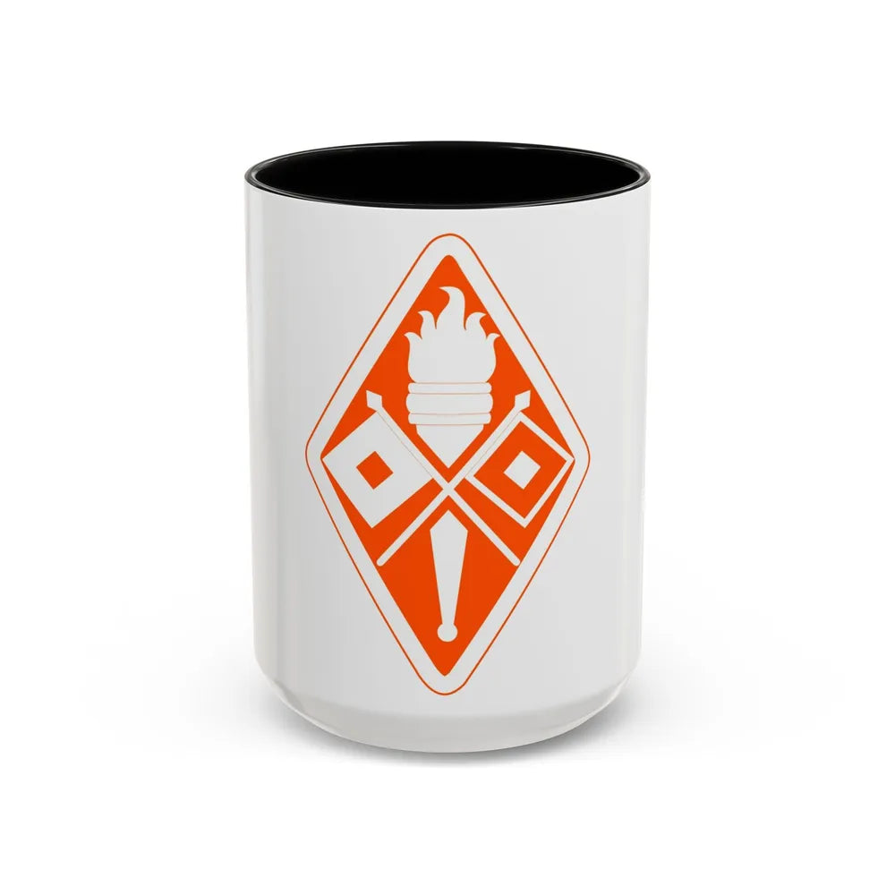 Signal Center and Fort Gordon and School (U.S. Army) Accent Coffee Mug 15oz Black - Go Mug Yourself