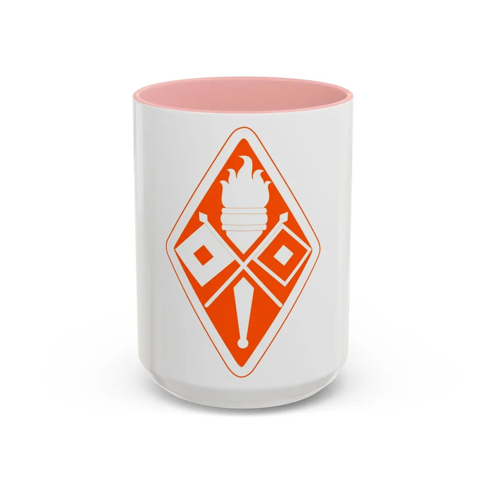 Signal Center and Fort Gordon and School (U.S. Army) Accent Coffee Mug 15oz Pink - Go Mug Yourself
